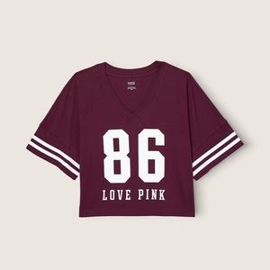 Victoria secret PINK COTTON OVERSIZED CROP TOP